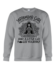 September girl I'm mostly peace love and light Crewneck Sweatshirt tile