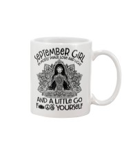 September girl I'm mostly peace love and light Mug tile