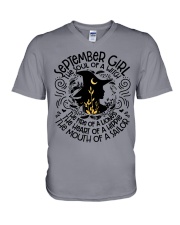 September Girl The Soul Of A Witch V-Neck T-Shirt tile