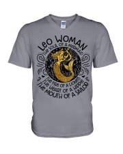 Leo Woman The Soul Of A Mermaid V-Neck T-Shirt tile
