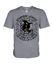 November Woman The Soul Of A Witch V-Neck T-Shirt tile