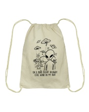On A Dark Desert Highway Drawstring Bag thumbnail