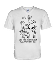 On A Dark Desert Highway V-Neck T-Shirt thumbnail