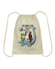Humans Are Not Real Drawstring Bag thumbnail