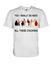 All These Chicken V-Neck T-Shirt tile