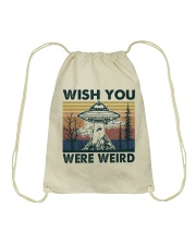 Wish You Were Weird Drawstring Bag thumbnail