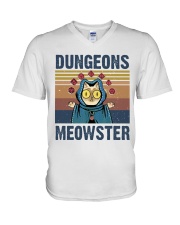 Bungeon Meowster V-Neck T-Shirt thumbnail