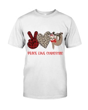 Peace Love Christmas Classic T-Shirt front