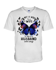 My Husband With Wings V-Neck T-Shirt tile