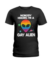 I Am Gay Alien Ladies T-Shirt tile