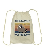 Raccoon Lookin Like A Pizza Drawstring Bag thumbnail