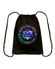 Perception Check Yourself Drawstring Bag thumbnail