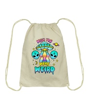Wish You Were Weird Drawstring Bag thumbnail