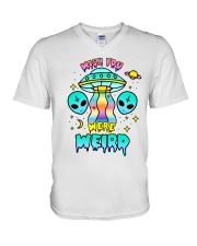Wish You Were Weird V-Neck T-Shirt thumbnail