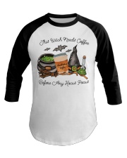 This Witch Needs Coffee Baseball Tee tile