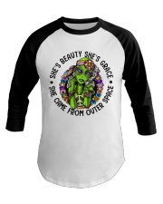 She Came From Outer Space Baseball Tee tile