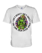 She Came From Outer Space V-Neck T-Shirt tile