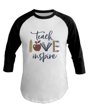 Teach Love Inspire Baseball Tee thumbnail