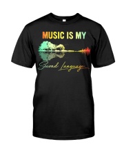 Music Is My Second Language Classic T-Shirt front