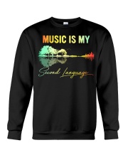 Music Is My Second Language Crewneck Sweatshirt thumbnail