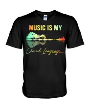 Music Is My Second Language V-Neck T-Shirt thumbnail