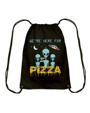 We Are Here For Pizza Drawstring Bag thumbnail