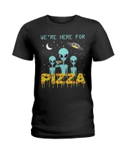 We Are Here For Pizza Ladies T-Shirt thumbnail