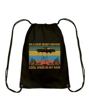 On A Dark Desert Highway Drawstring Bag thumbnail