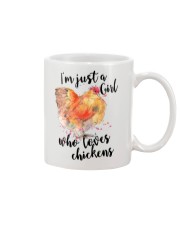 Im Just A Girl Who Loves Chickens Mug front