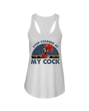 Stop Staring At My Cock Ladies Flowy Tank tile