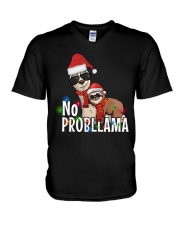 No Probllama V-Neck T-Shirt thumbnail