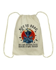 Not To Brag Drawstring Bag thumbnail