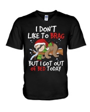 I Dont Like To Brag V-Neck T-Shirt thumbnail