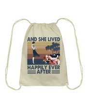 And She Lived Happily Drawstring Bag thumbnail