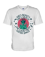 She Is Beautiful V-Neck T-Shirt thumbnail