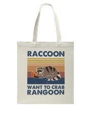 Raccoon Want To Crab Tote Bag thumbnail