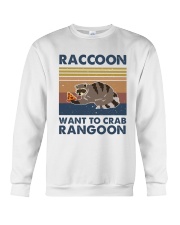 Raccoon Want To Crab Crewneck Sweatshirt thumbnail