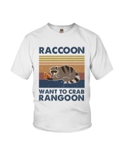 Raccoon Want To Crab Youth T-Shirt thumbnail