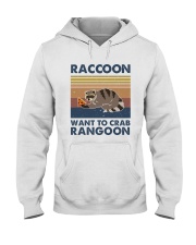 Raccoon Want To Crab Hooded Sweatshirt front