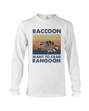 Raccoon Want To Crab Long Sleeve Tee thumbnail