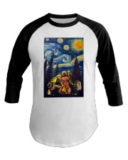 Beer With Bear Camping Poster Baseball Tee thumbnail