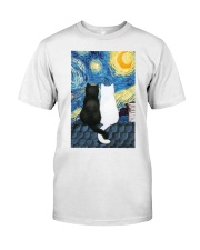 Cats Love Starry Night Art Classic T-Shirt thumbnail