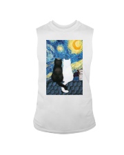 Cats Love Starry Night Art Sleeveless Tee thumbnail