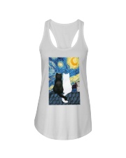 Cats Love Starry Night Art Ladies Flowy Tank thumbnail
