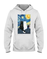 Cats Love Starry Night Art Hooded Sweatshirt thumbnail