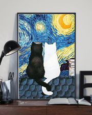 Cats Love Starry Night Art 11x17 Poster lifestyle-poster-2