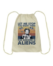 The Answer Is Aliens Drawstring Bag tile