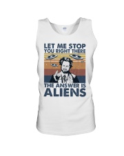 The Answer Is Aliens Unisex Tank tile