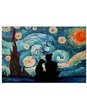Girl Loves Dog Starry Night 17x11 Poster front
