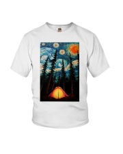 Camping Starry Night Art Poster Youth T-Shirt thumbnail